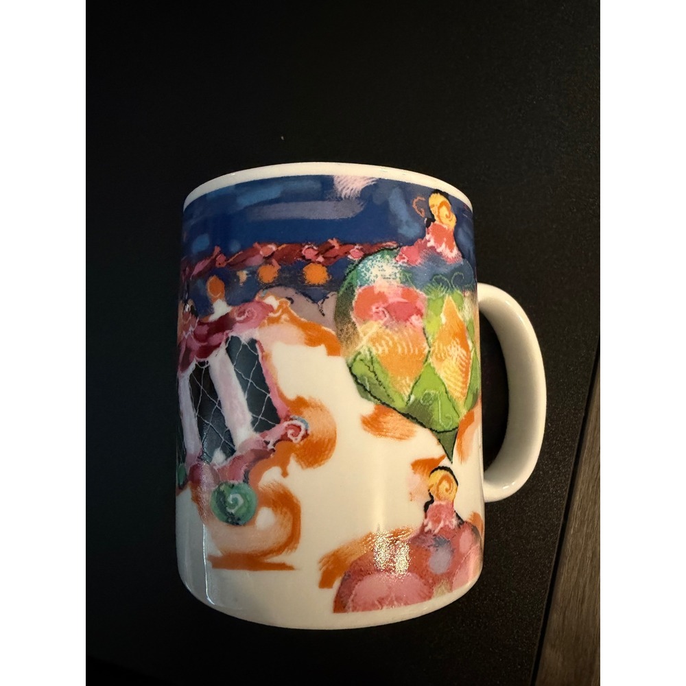 Starbucks Deborah Reinhart Abstract Art Coffee Mug Ceramic Tea Cup Multi Color